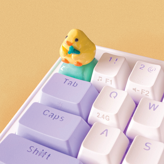 Spring Onion Loving Chick Artisan Keycap