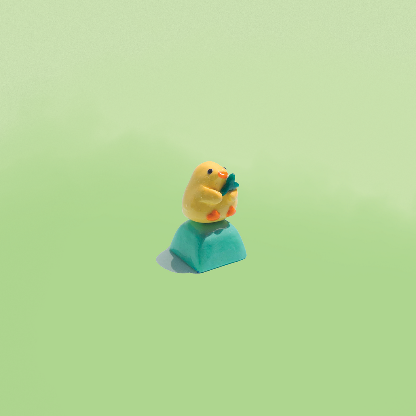 Spring Onion Loving Chick Artisan Keycap