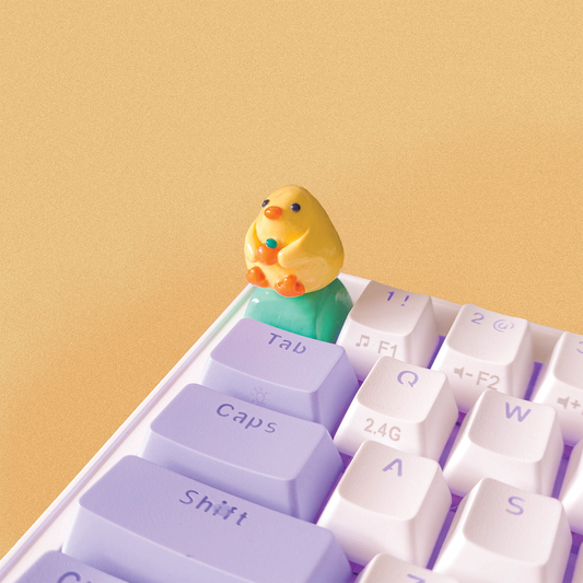 Orange Loving Chick Artisan Keycap