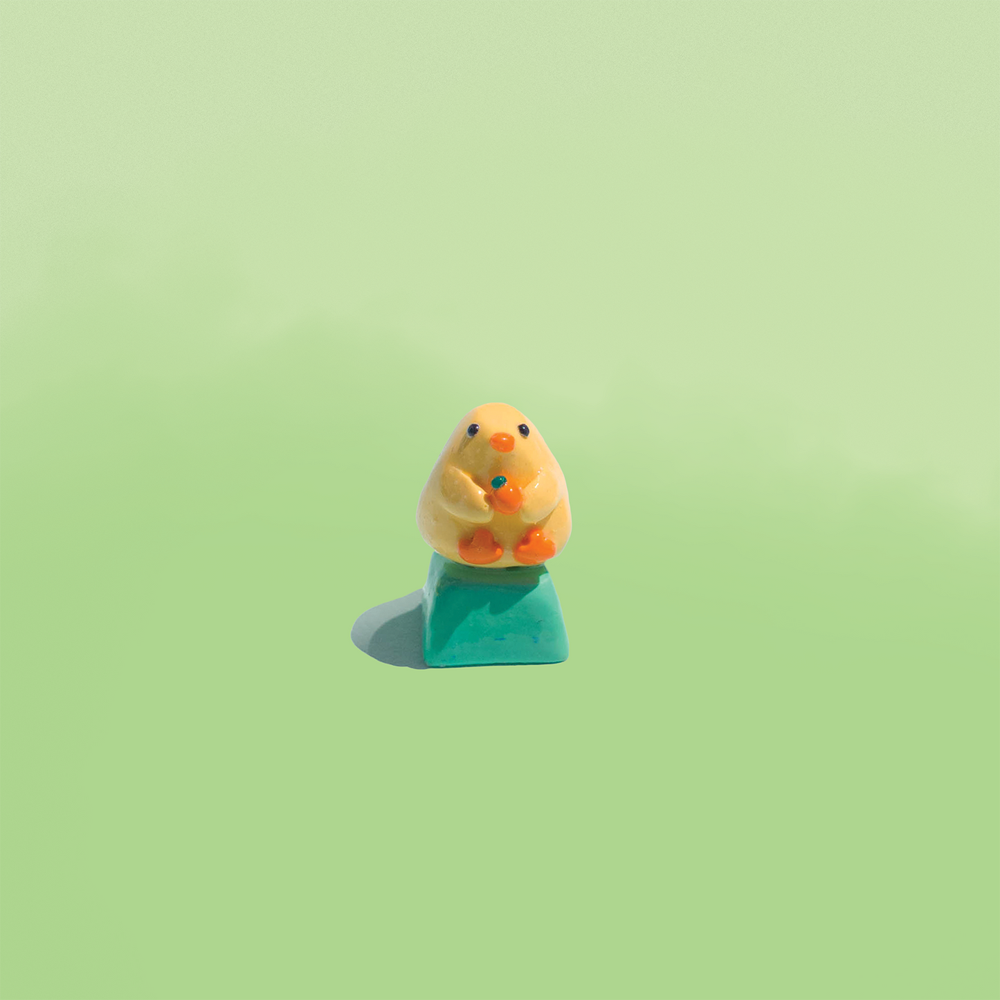 Orange Loving Chick Artisan Keycap