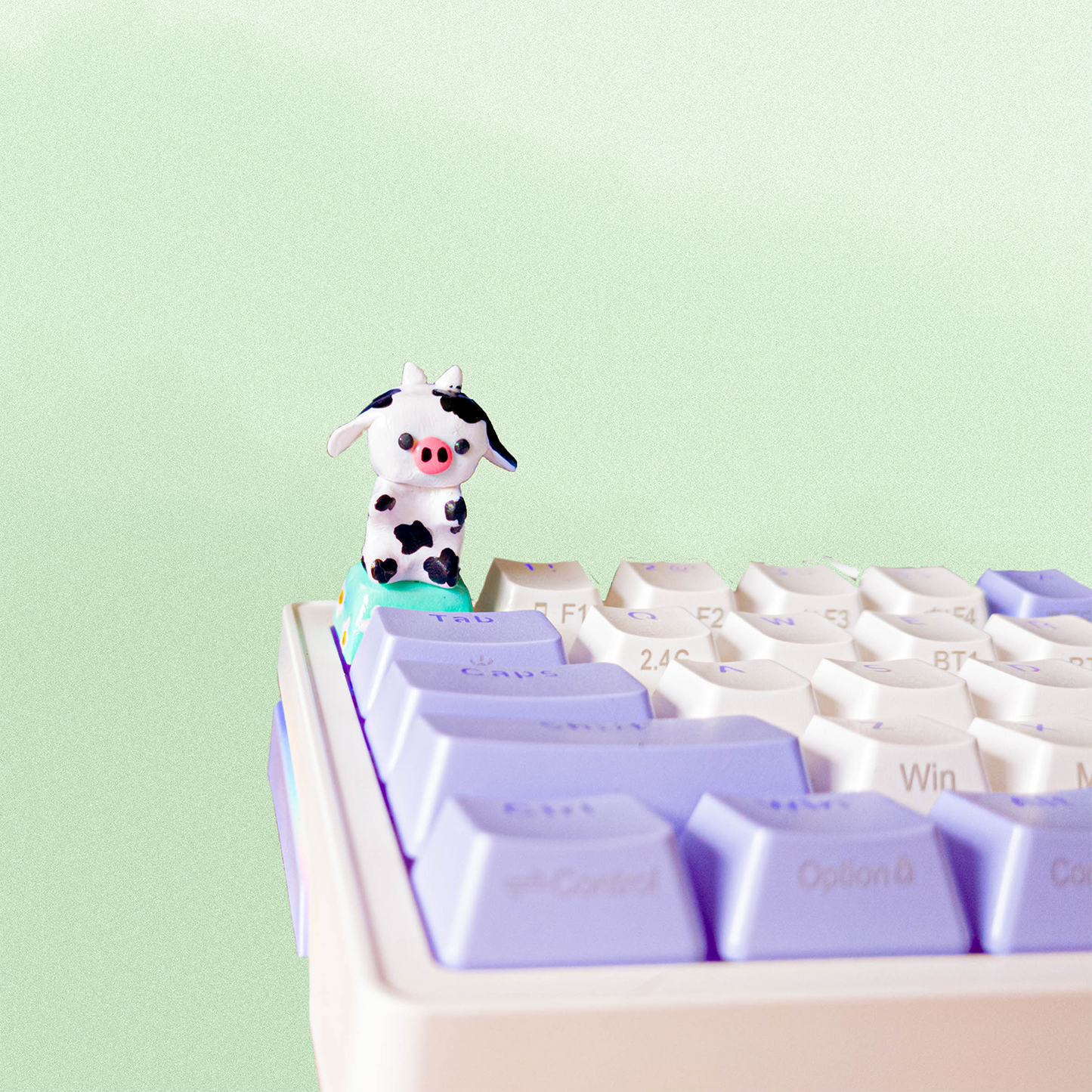 Daisy Fields Cow Artisan Keycap