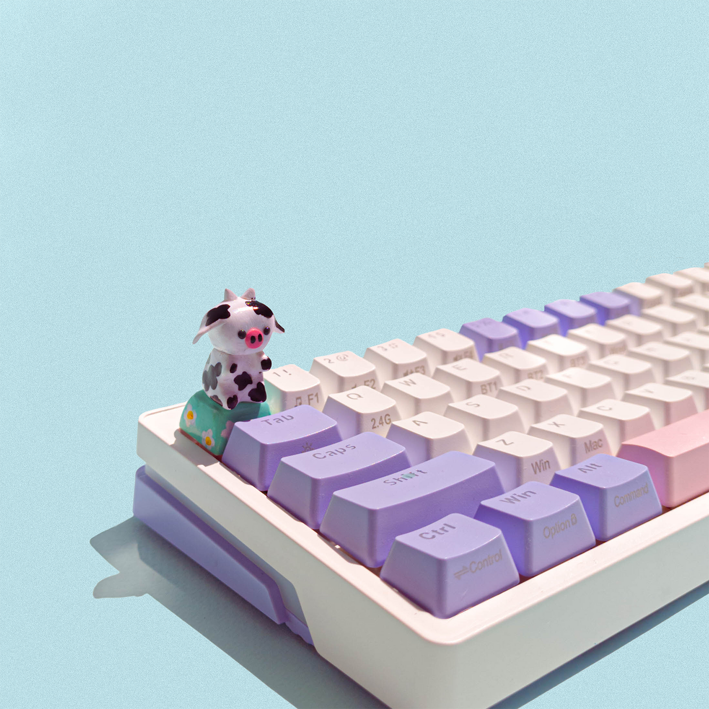 Daisy Fields Cow Artisan Keycap