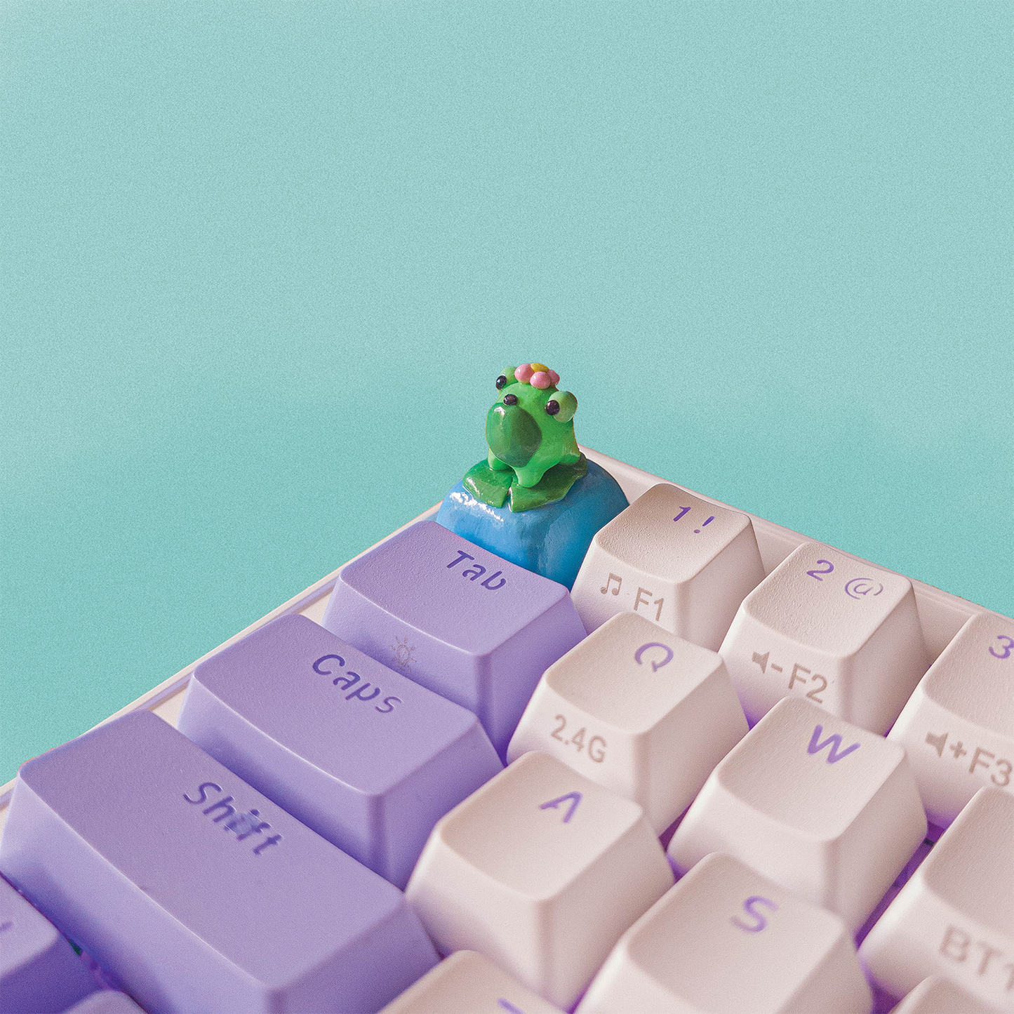 Flower Froggy Artisan Keycap