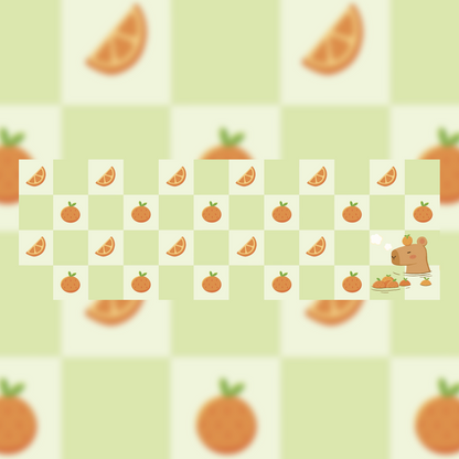 Capybara Green Checkered Deskmat